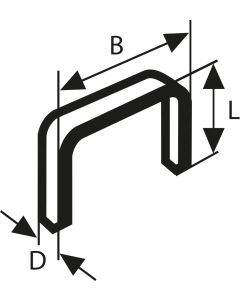 Zszywka z cienkiego drutu, typ 53, nierdzewna Typ 53; L = 10 mm Bosch