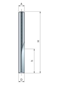 Frez prosty podwójny z rowkiem typu A 04-10206P, trzpień 6 mm 4 x 12 Ferrati