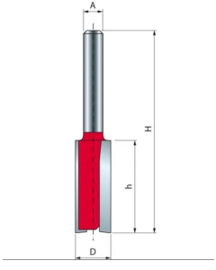 Frez prosty dwuostrzowy Type C 04-14906P, trzpień 6 mm 16 x 19 Ferrati